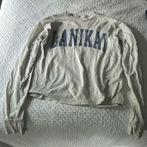 Cream long sleeve shirt - Brandy Melville - size small